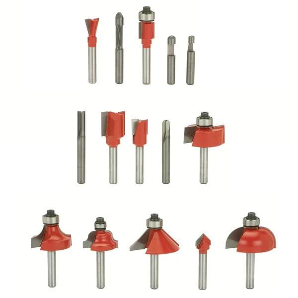 90-100 Advanced Router Router Bit Set 15-Piece 1/4" SH